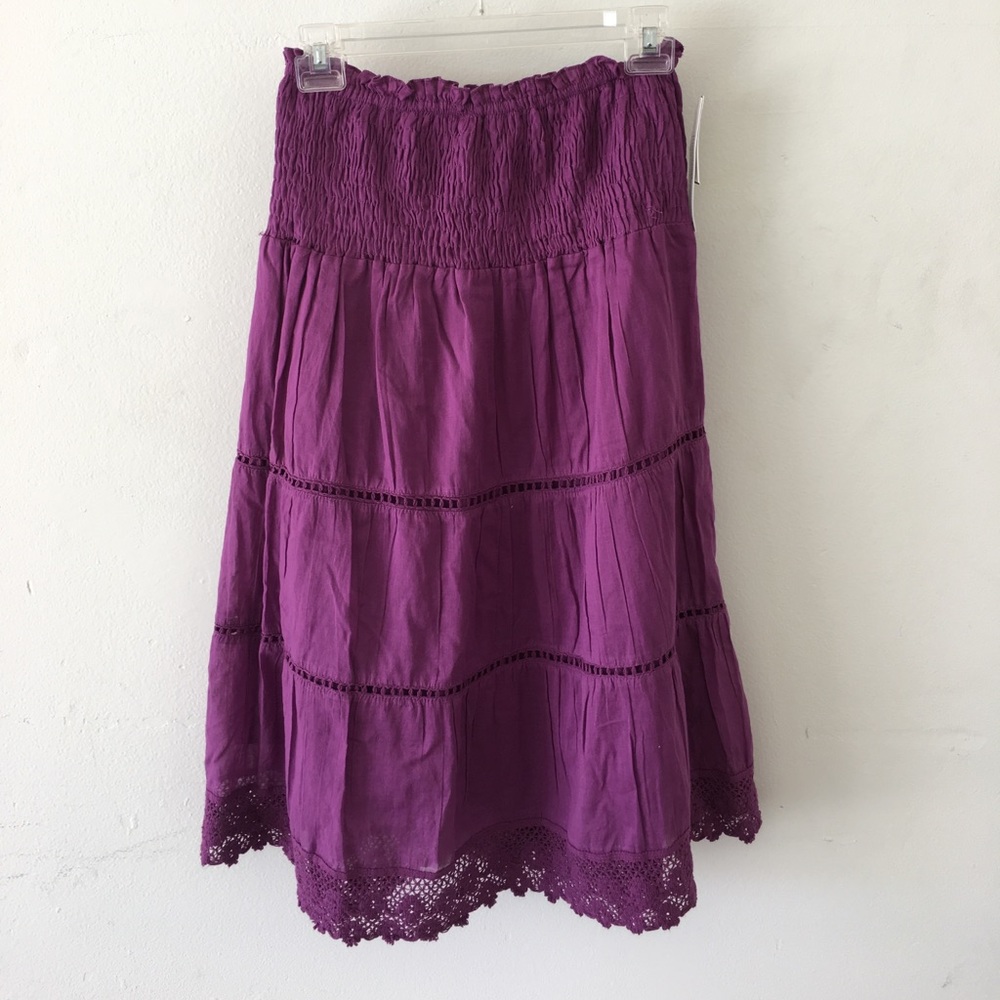Pretty boho style skirt with elastic waist