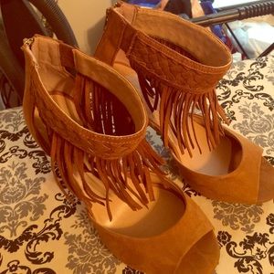 Lane Bryant tassel heels 12W