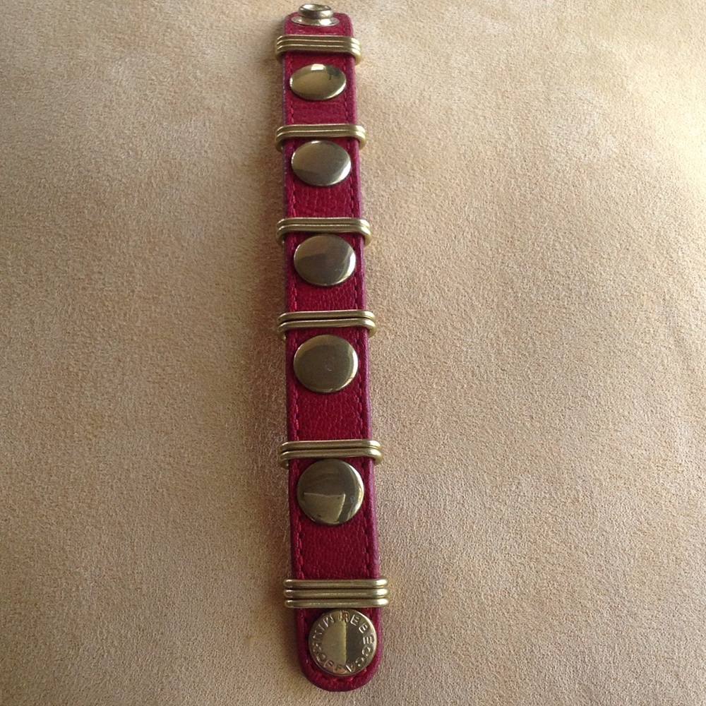 Rebecca Minkoff Red Leather cuff bracelet