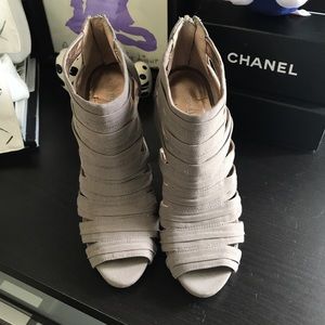 BCBGeneration Caged Open Toe Heels