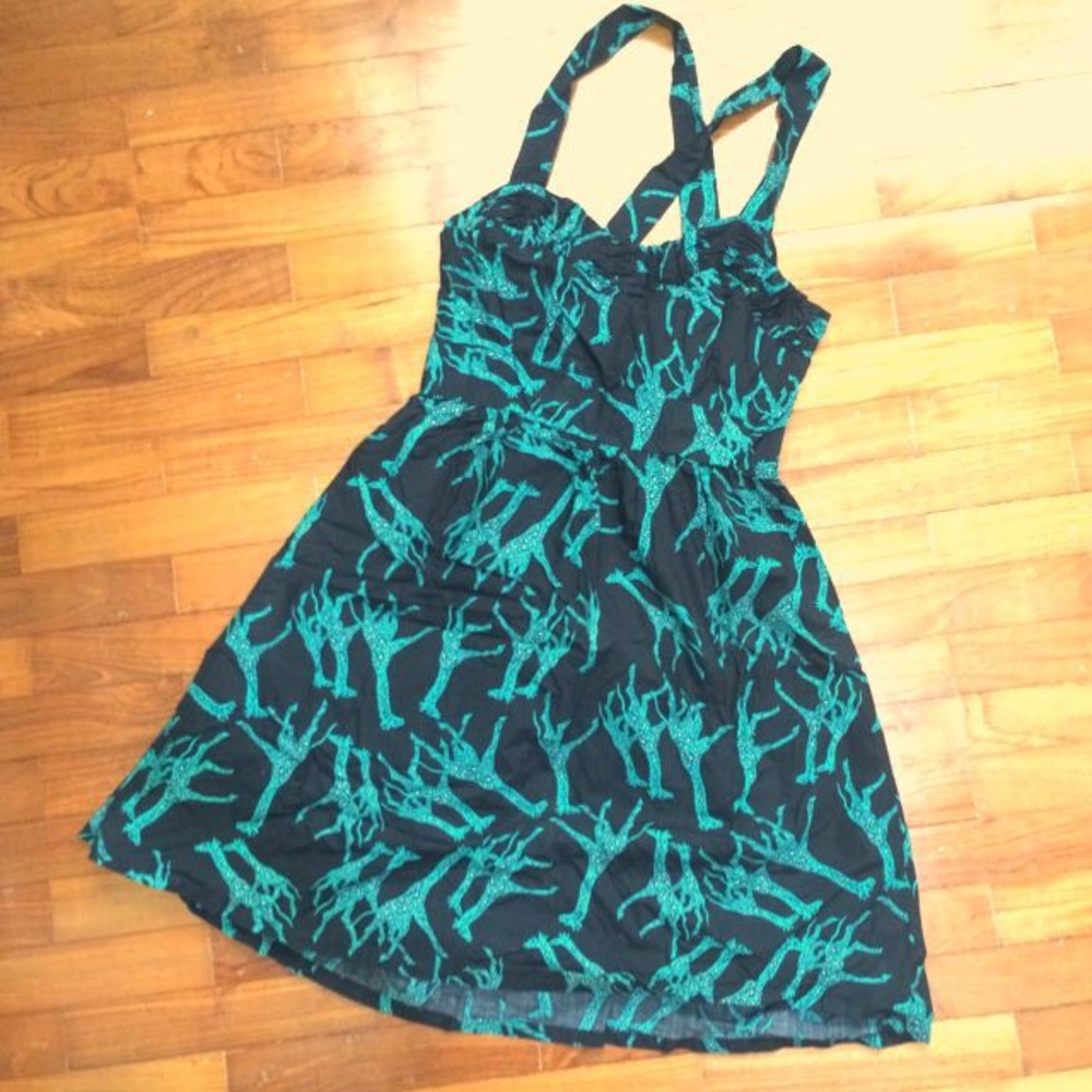 Kimchi Blue giraffe print dress XS XXS