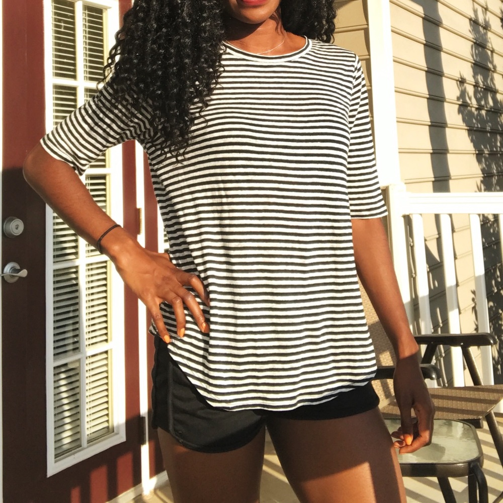Black and White Striped Shirt