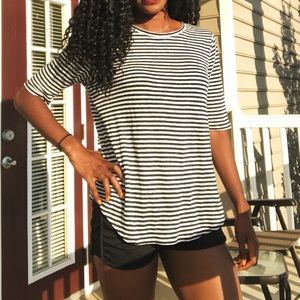 Black and White Striped Shirt