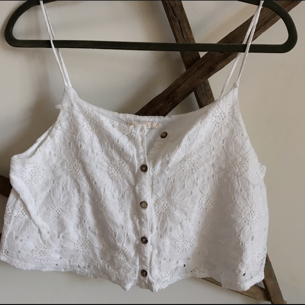 White crop top