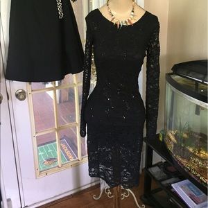 Beautiful black mini dress with sparkles