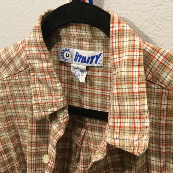 Men's plaid works short sleeve shirt - Picture 2 of 2