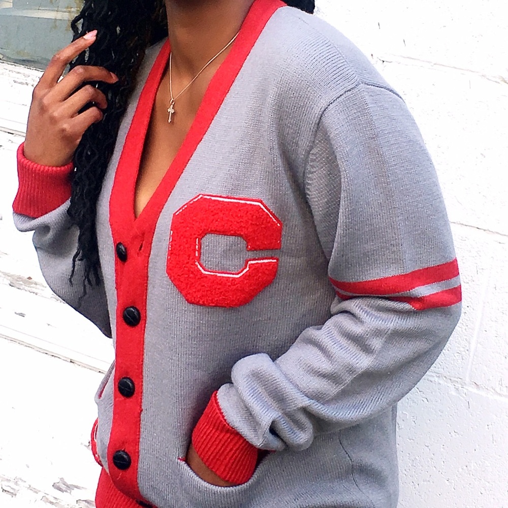 Sweater letterman jacket