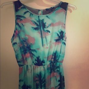 Palm tree maxi dress