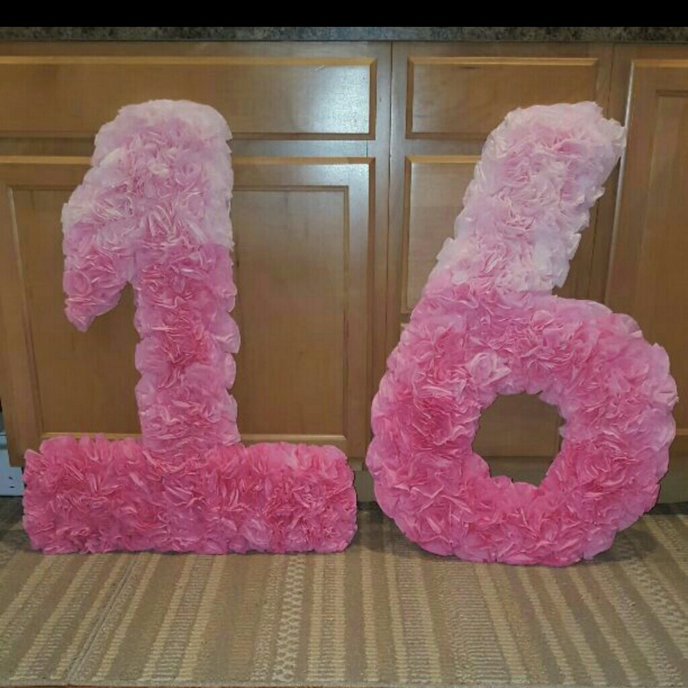 "16" Pink Ombre Decoration  - CAN BE PERSONALIZED