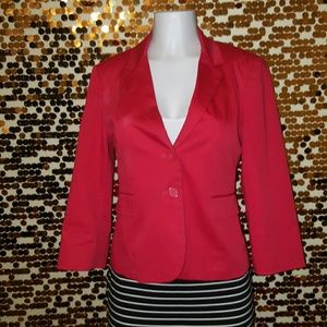 Express Red 3/4 Sleeve Blazer Size 10
