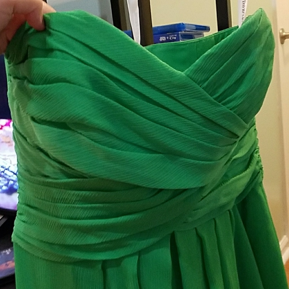 Spring cocktail or wedding dress in Kelly green
