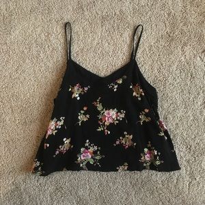 Black and floral tank top