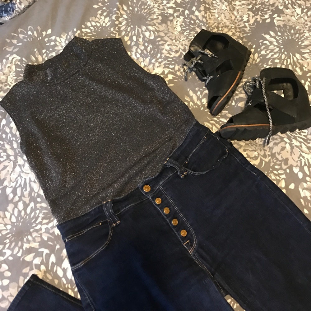 Vintage Sleeveless Sparkly Top