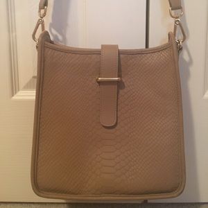 GiGi New York Elle Sand Python Crossbody Bag