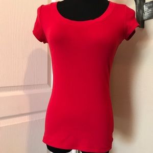 💕BUNDLE ONLY💕 Red Scoop Neck Tee