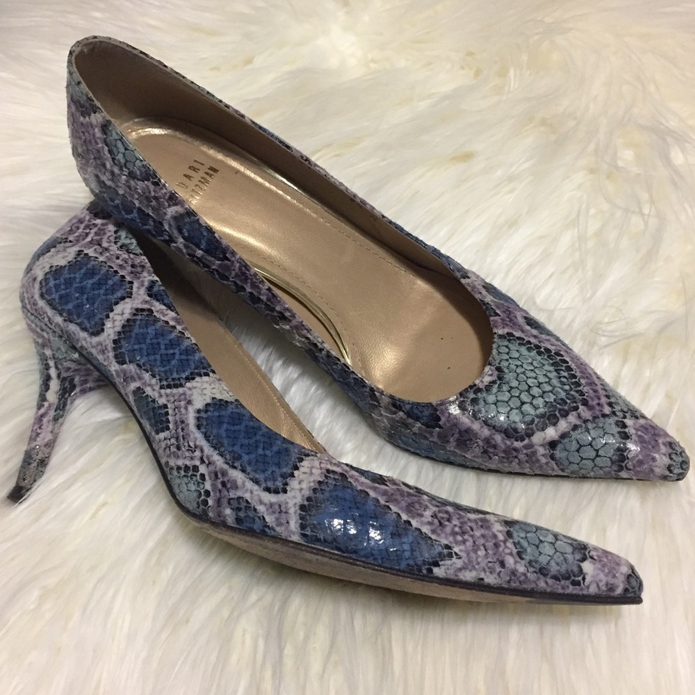 Stuart Weitzman Nouveau Snakeskin Pumps 8.5 M