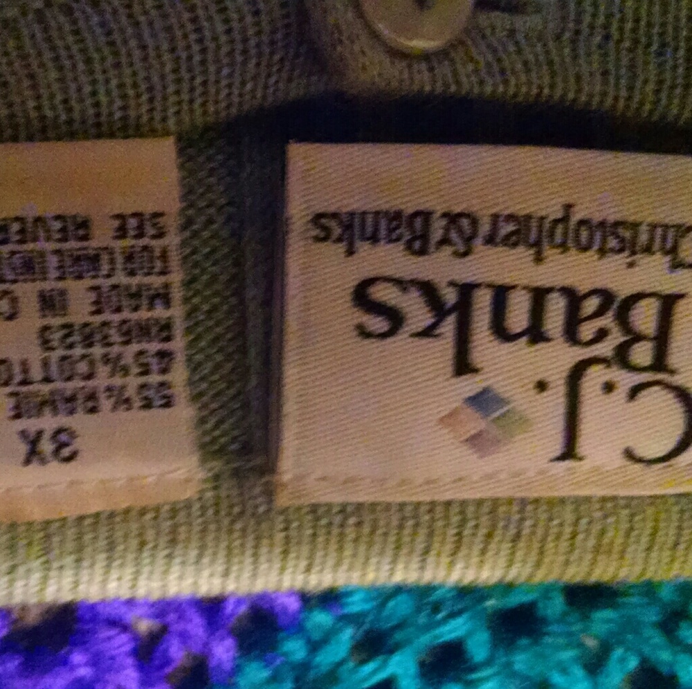 Cj banks sweater button down