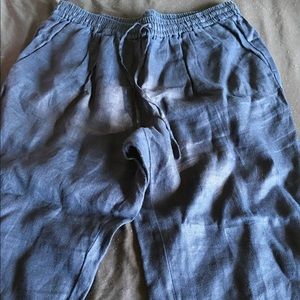 Cropped linen J Crew pants