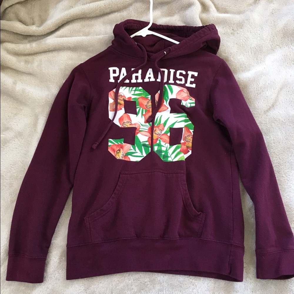 MAROON PARADISE ZUMIEZ HOODIE