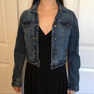 Lightly distressed jean jacket