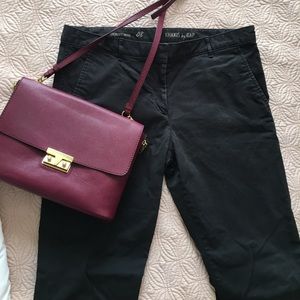 Gap Black skinny mini khakis