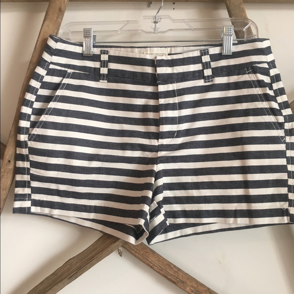 Preppy navy and white shorts