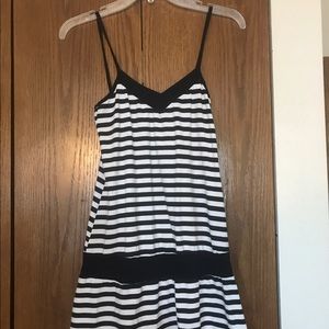 Black and white striped top