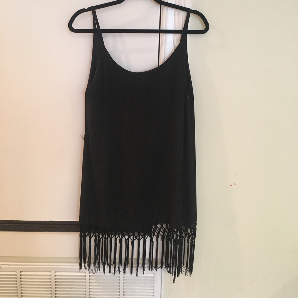 Black fringe dress