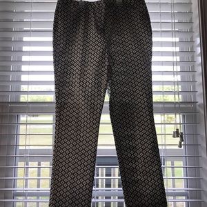 Pants with white, green and black