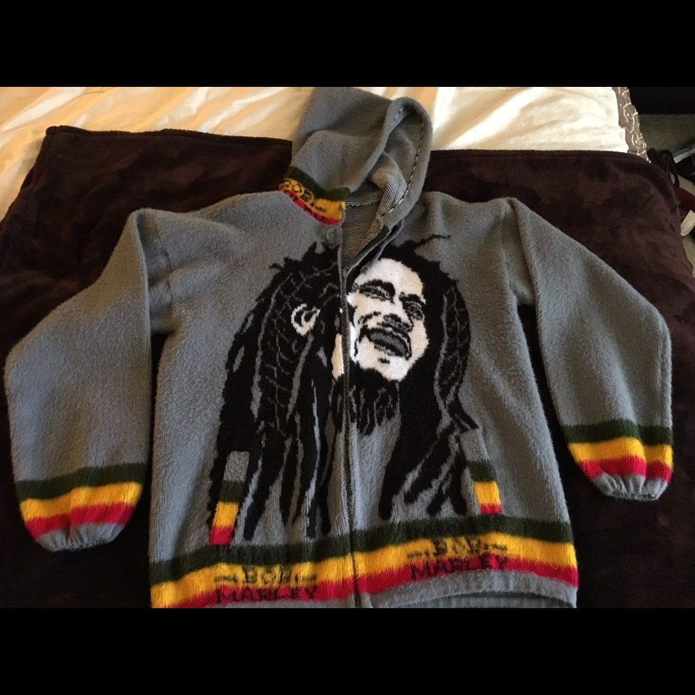 Men's Bob Marley Zip Up sweatshirt with hood