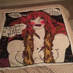 "💋Friday is sexy Betsey" Silk Scarf