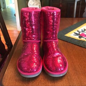 Red sequin UGGs