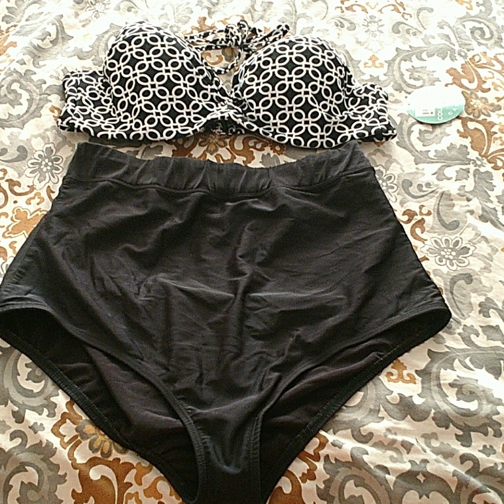 Lane Bryant bottoms with Catalina bikini top