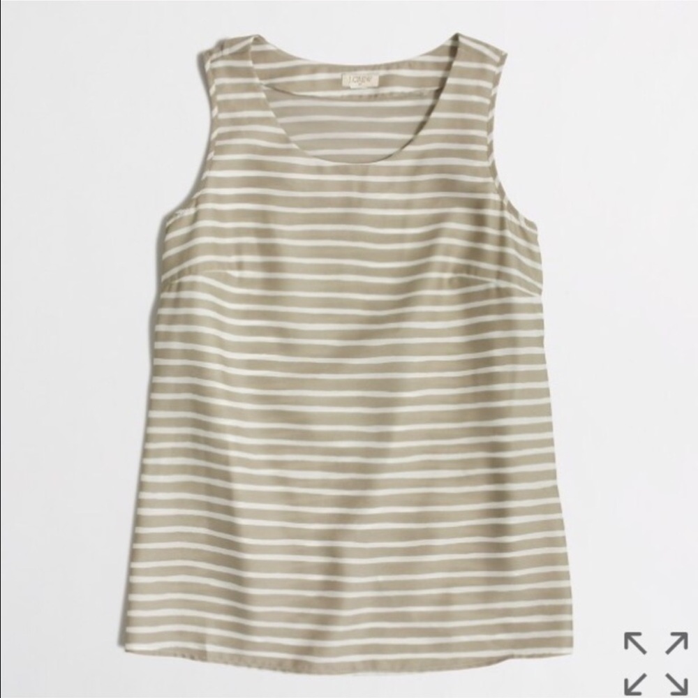 J.Crew Factory Striped crossed back tank top