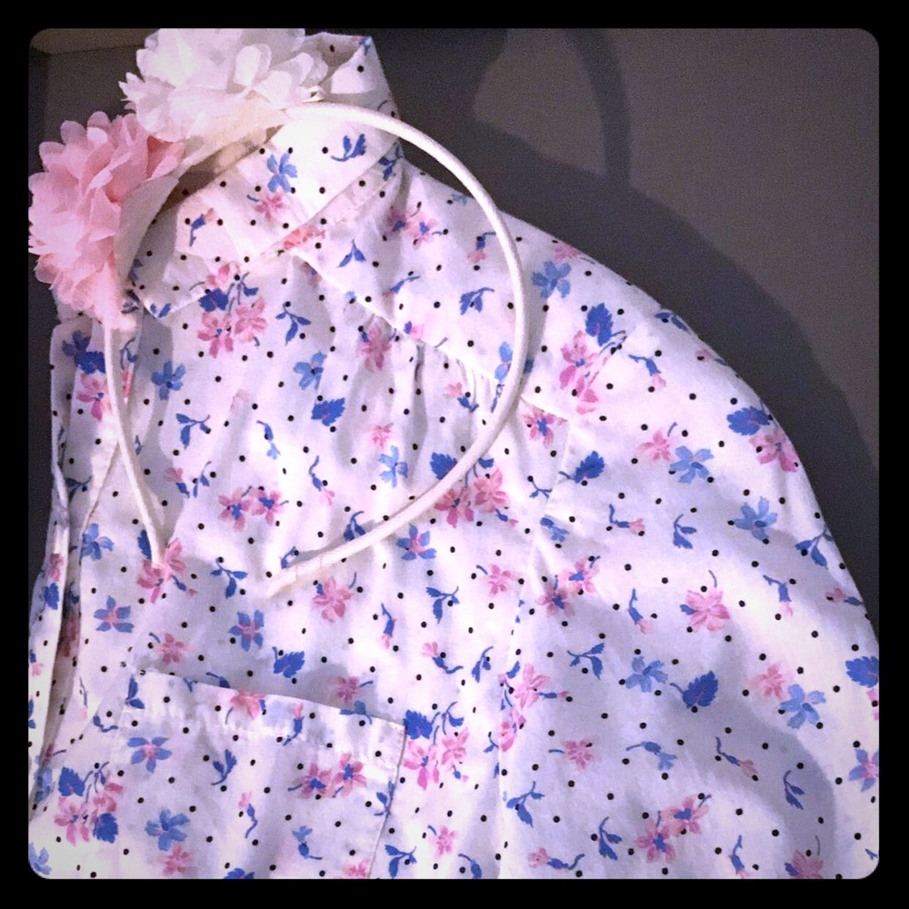Zara Girls Flower 🌺 Buttons Blouse
