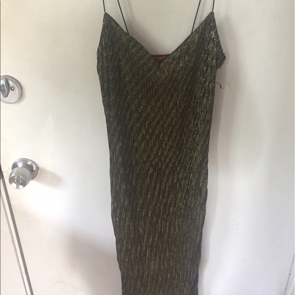 Akira M Gold and black shimmery dress