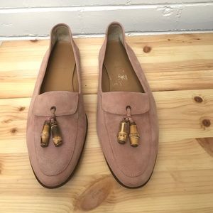 JCrew Pink Sueded Ballet Flats