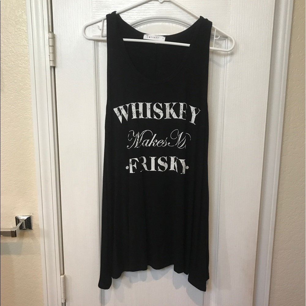 Whiskey Makes me Frisky tank top