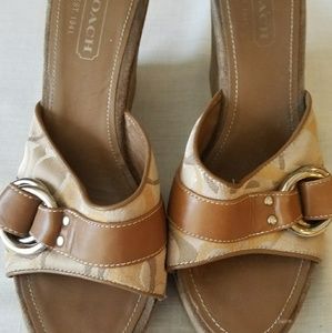 Coach wedge shoes signature