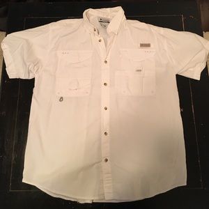Columbia White Short Sleeve