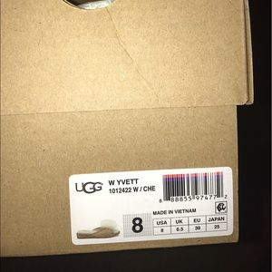 UGG size 8 Yvett slippers NEW WITH BOX