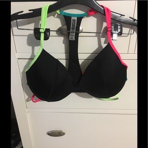 Victoria's Secret PINK black bikini top large