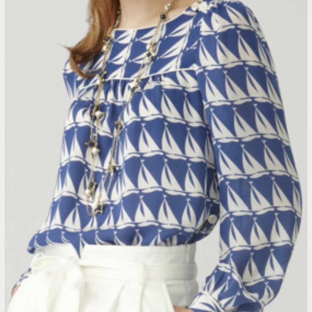 Milly 100% Silk Sailboat Top