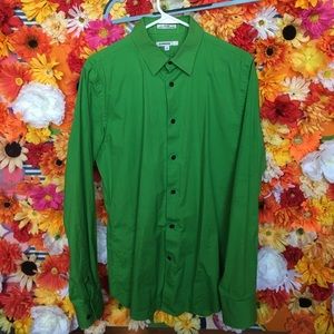 Men's green dress shirt