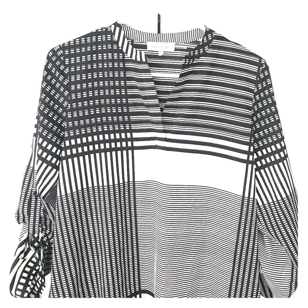 REDUCED❗️Calvin Klein Black and White Tunic Blouse