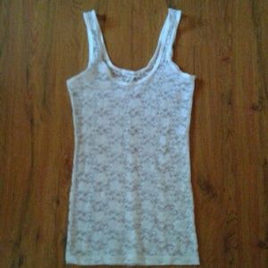 Aeropostale white lace tank top