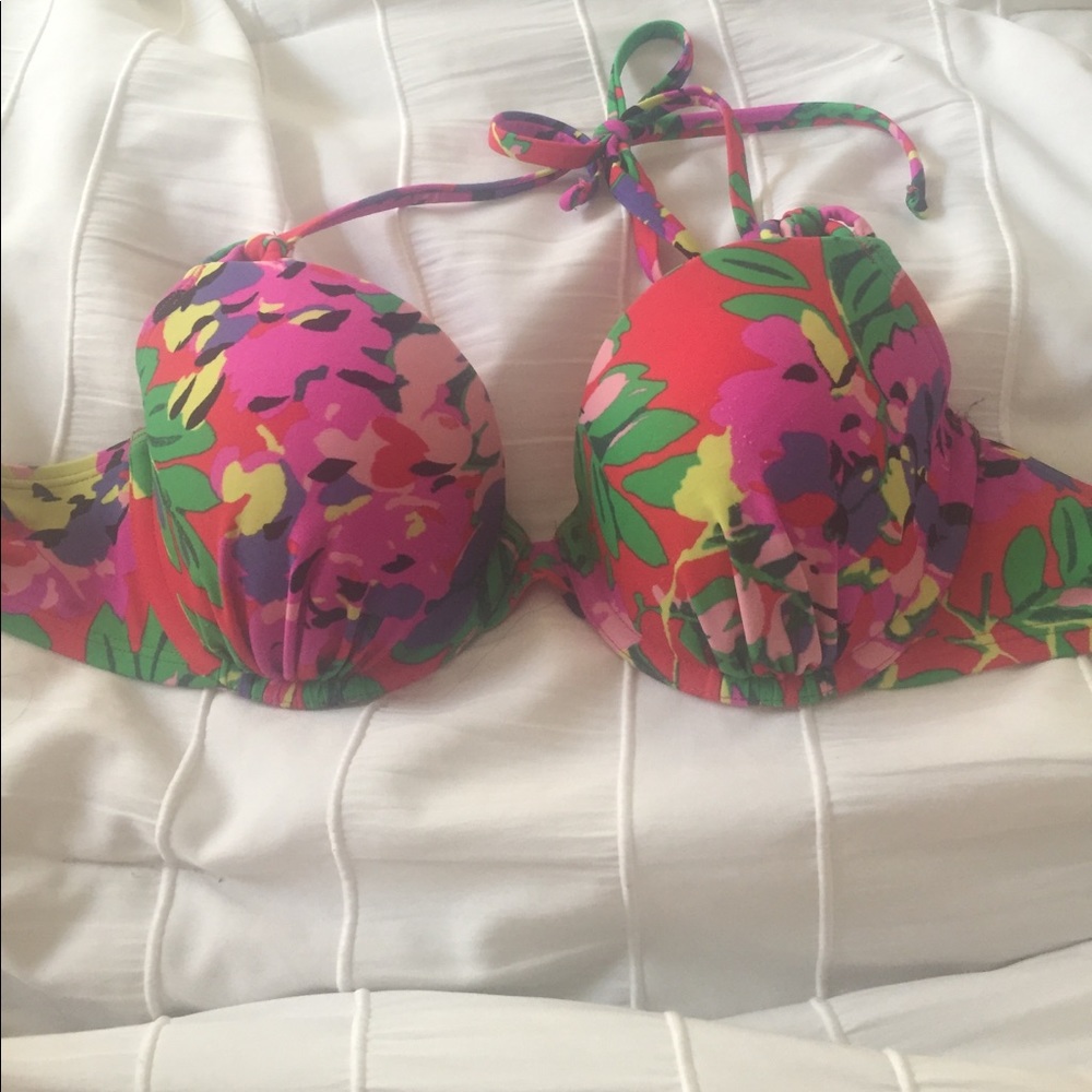 Cute, brightly colored printed bikini