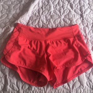 Pink lulu lemon shorts