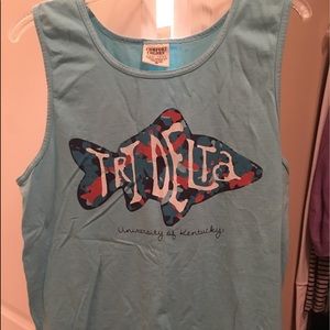 Tri Delta sorority tank "quite the catch"