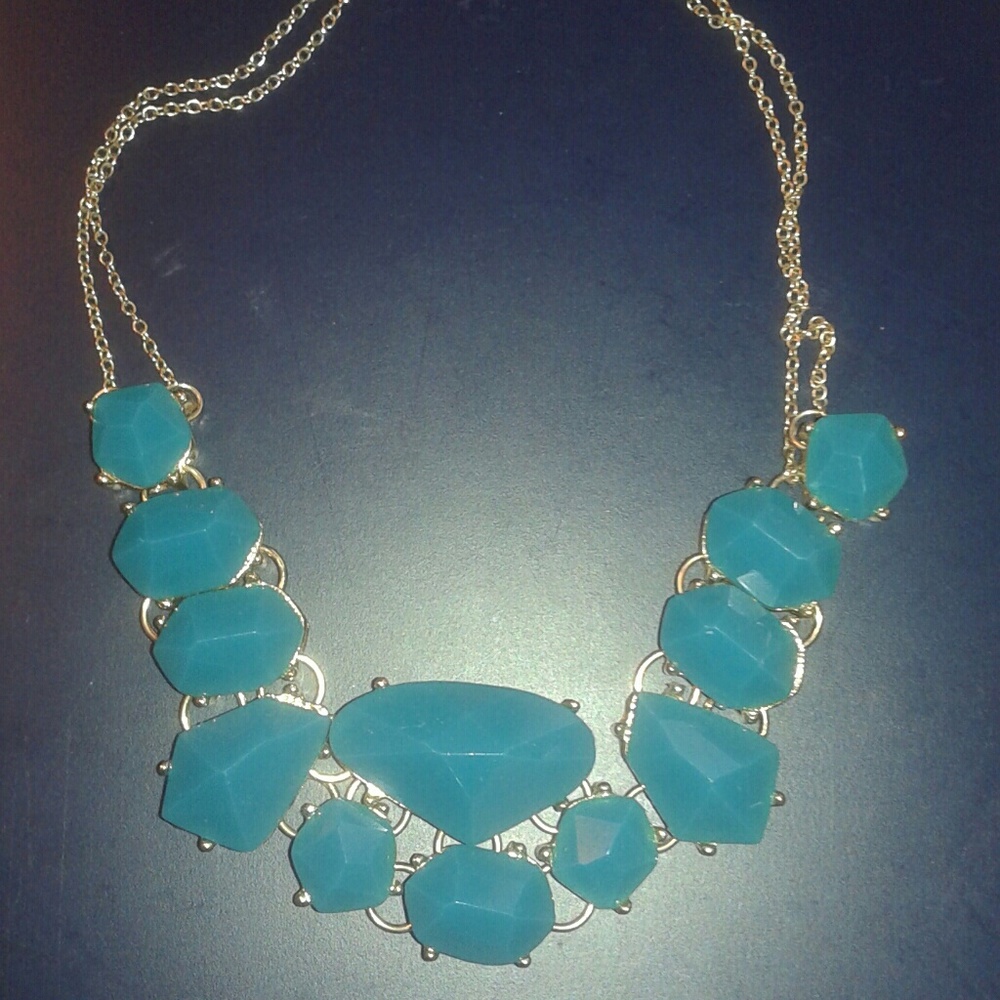 Teal Chunky Necklace